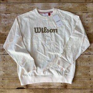 NWT Wilson Long Sleeve Crewneck Sweatshirt in White